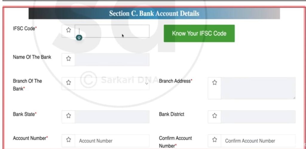 BANK ACCOUNT DETAILS