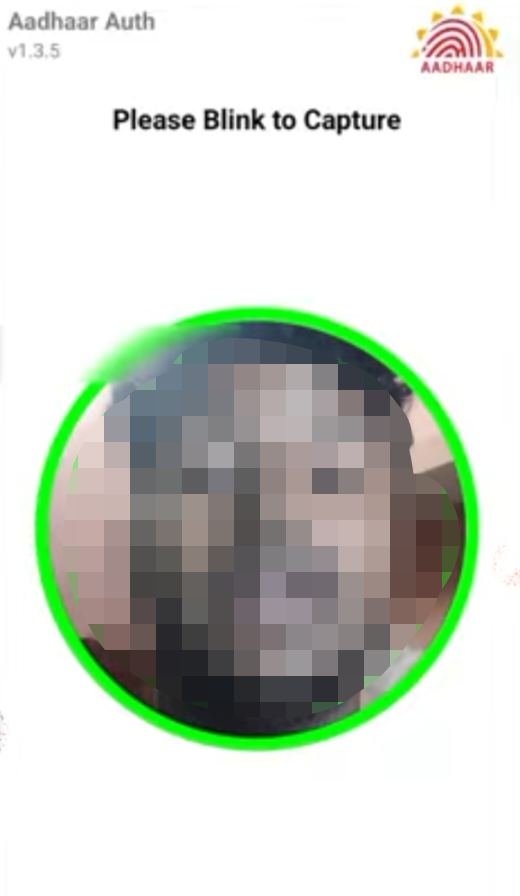 Beneficiary Kisan Face Scan from AADHAAR FACE RD Application