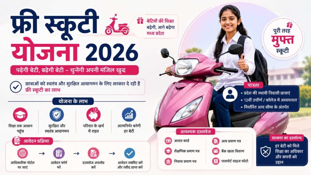 रानी लक्ष्मीबाई फ्री स्कूटी योजना