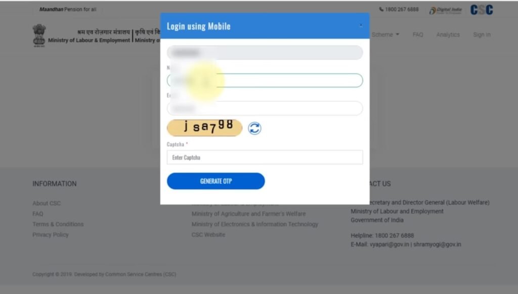 Login Using Mobile Number