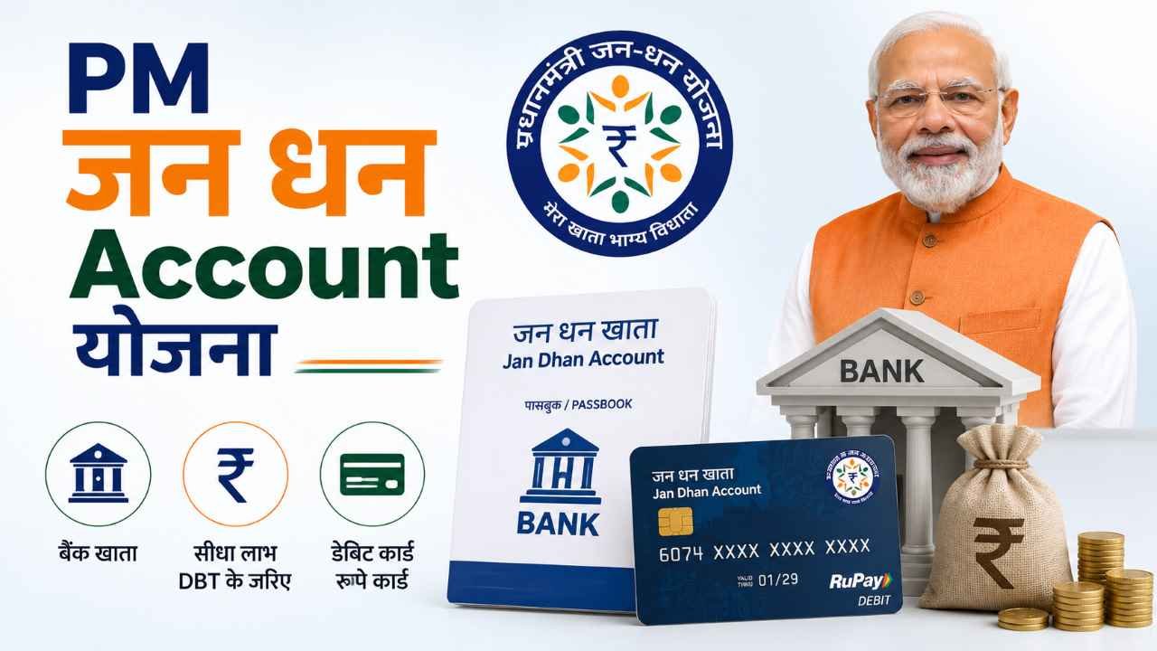 PM Jan Dhan Yojana 2026 आधार कार्ड से खुलेगा प्रधानमंत्री जन धन खाता, जाने पूरी जानकारी